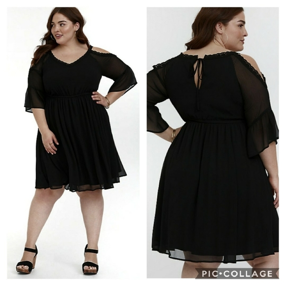 chiffon flowy skater dress